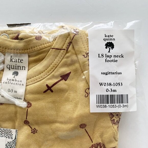 Kate Quinn Organics Sagittarius Baby Bamboo Footie 0-3 Months - Picture 6 of 6